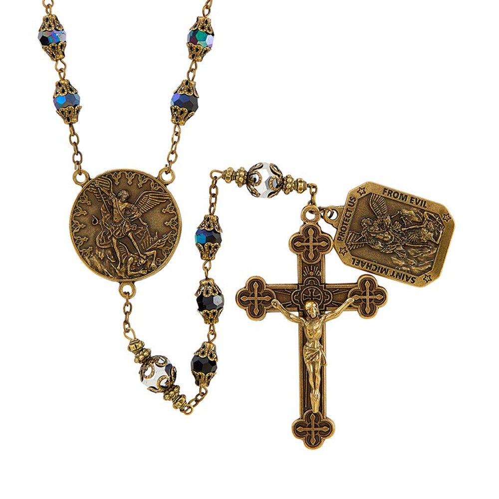 L6392 Vintage Rosary - St. Michael