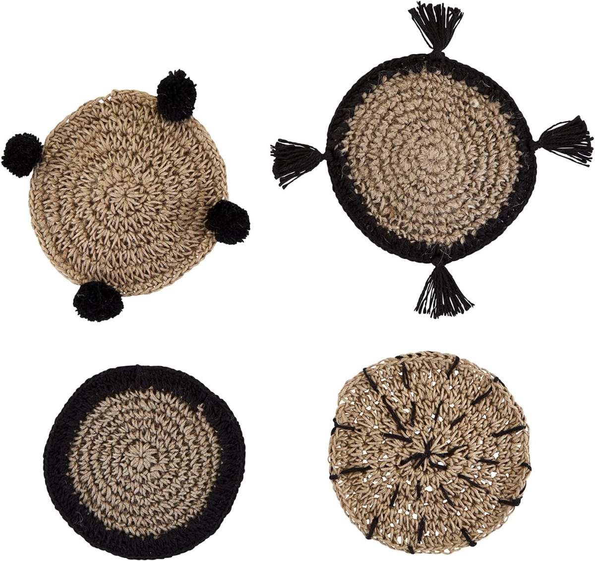 Picture of Santa Barbara Design Studio J2508 Seagrass Coasters with Burlap Bag - Set of 4