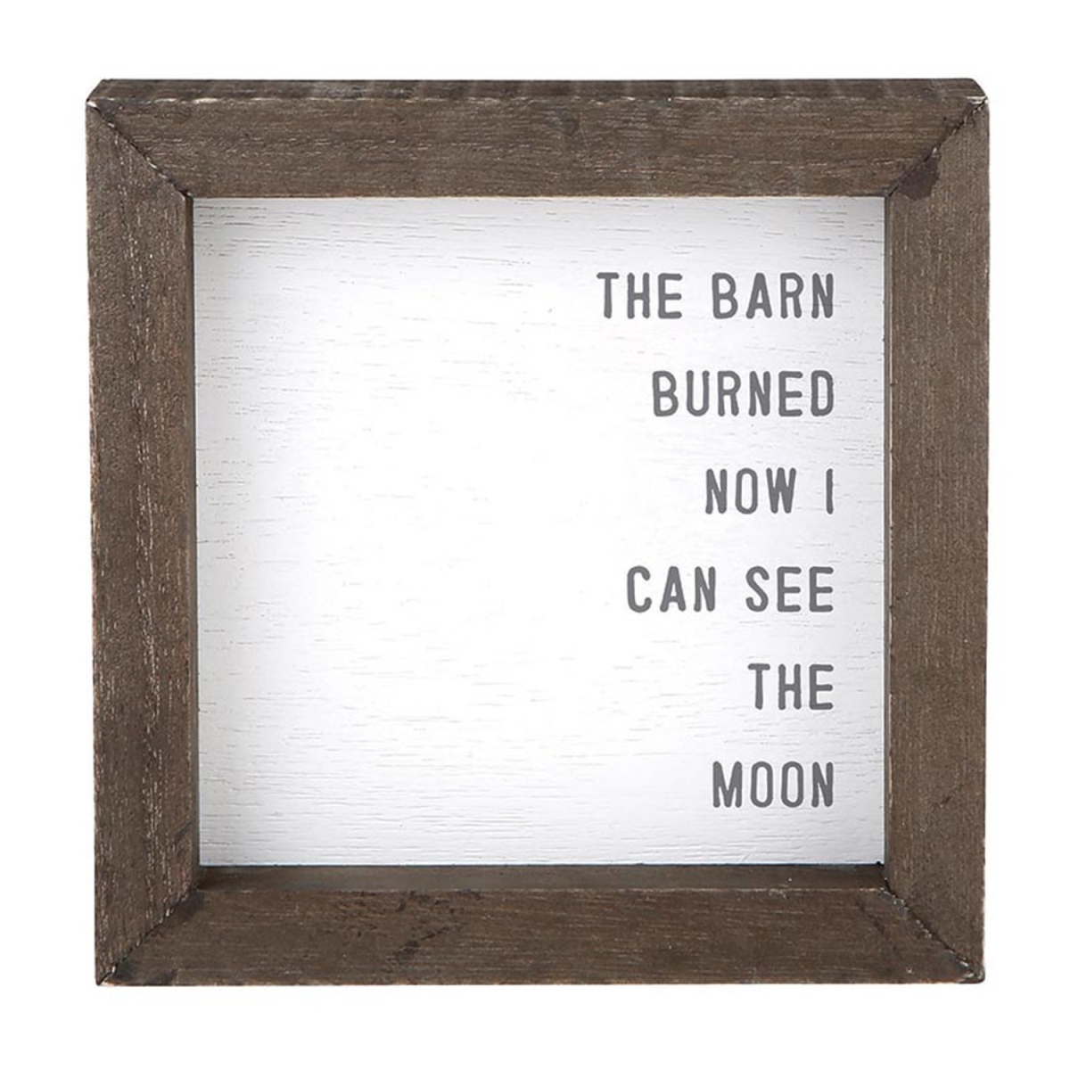 Picture of Santa Barbara Design Studio L2023 6 x 6 in. Face to Face Petite Word Board Framed Wall Art&#44; The Barn Burned