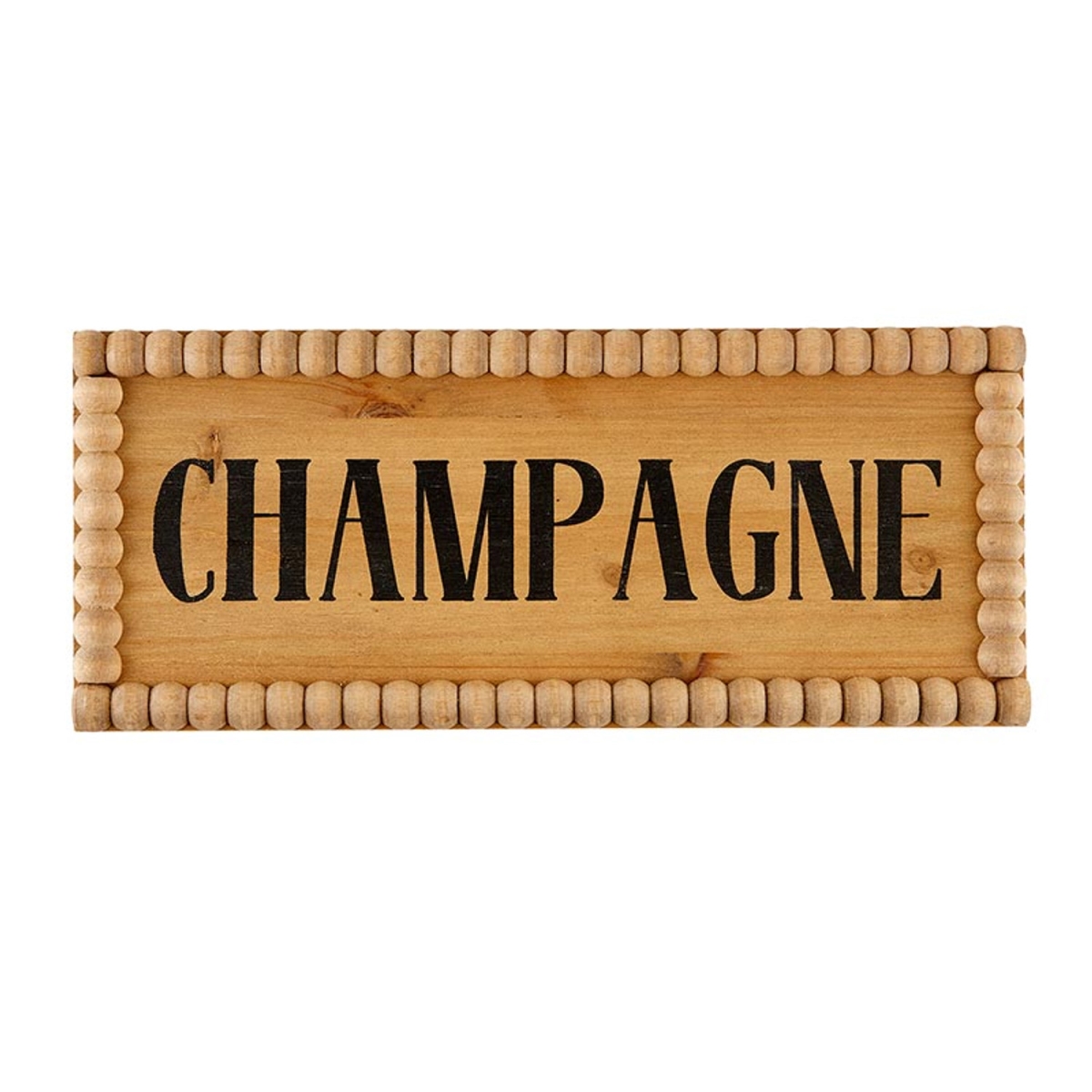 Picture of 47th & Main CMR752 12 x 5 x .5 in. Champagne Beaded Wood Sign