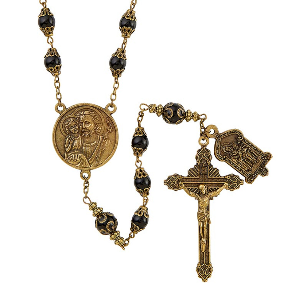 L6395 Vintage Rosary - St. Joseph