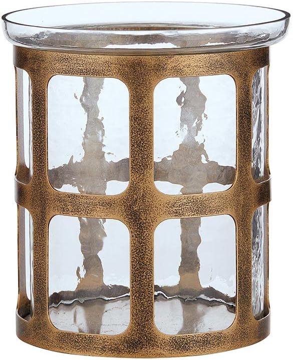 Picture of 47th & Main DMR259 Gold Hurricane Candleholder&#44; Small