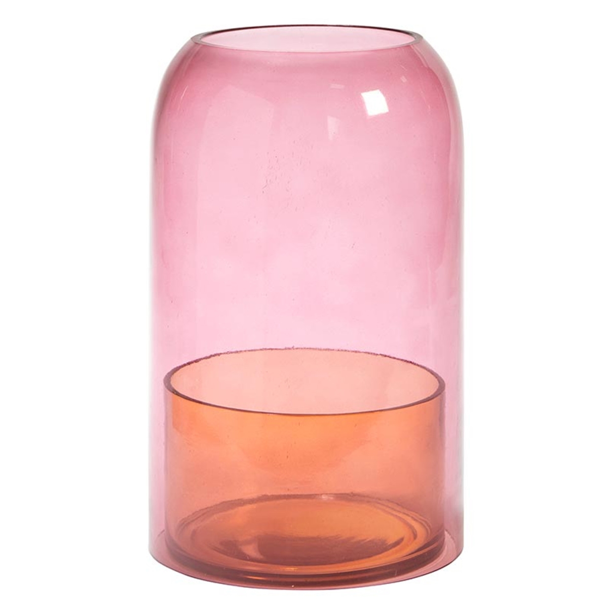 Picture of 47th & Main DMR762 Pink & Amber Candle Cloche