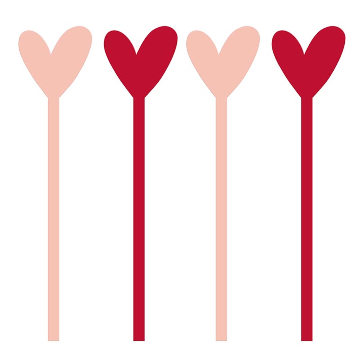 Picture of Slant P7784 Acrylic Stir Sticks - Hearts