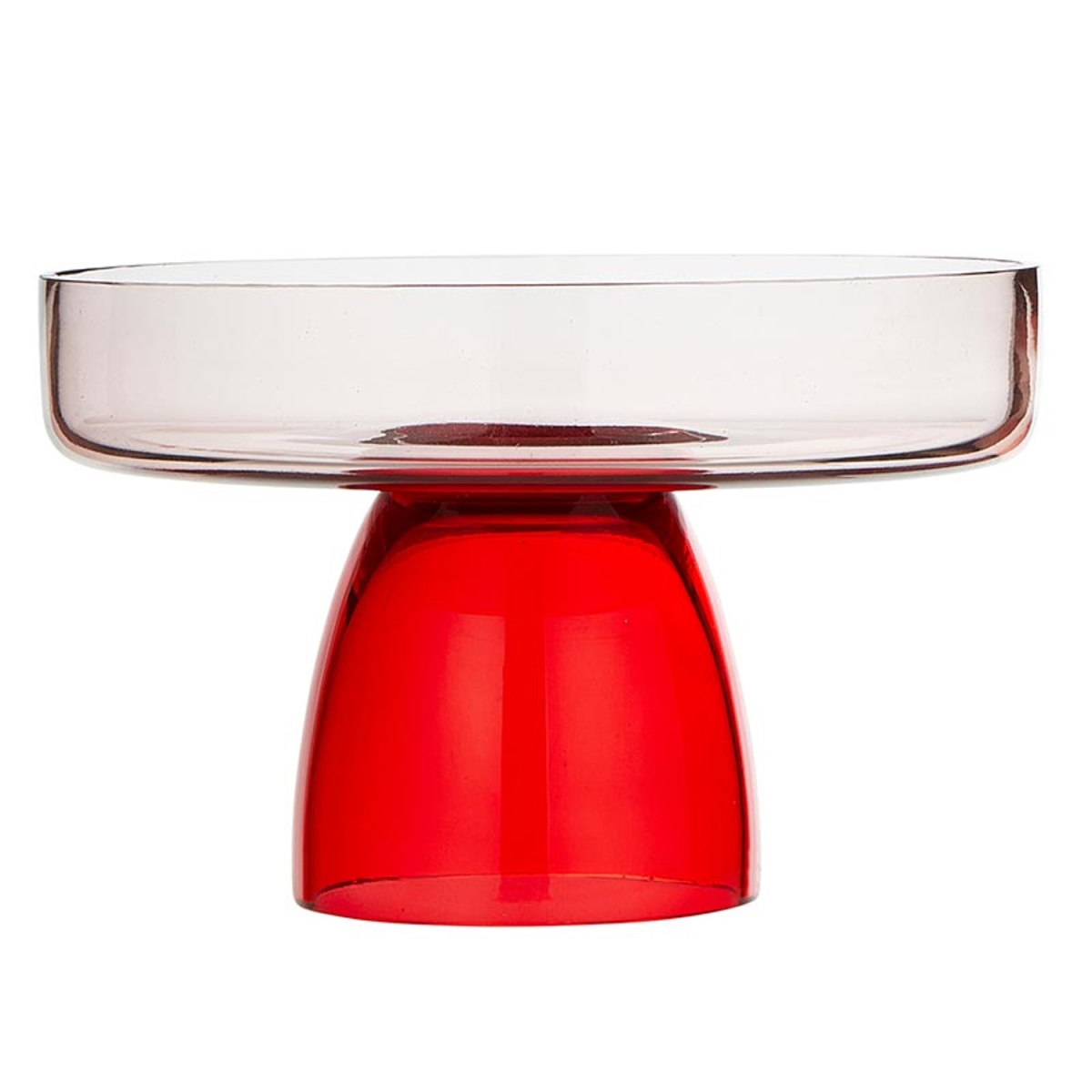 Picture of Slant P7738 7 in. Glass Cake Stand - Red
