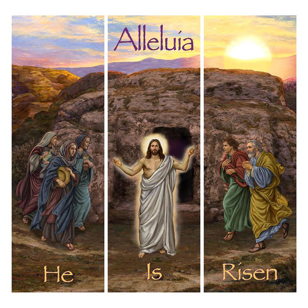 P7141 2 x 6 ft. He is Risen Banner Set