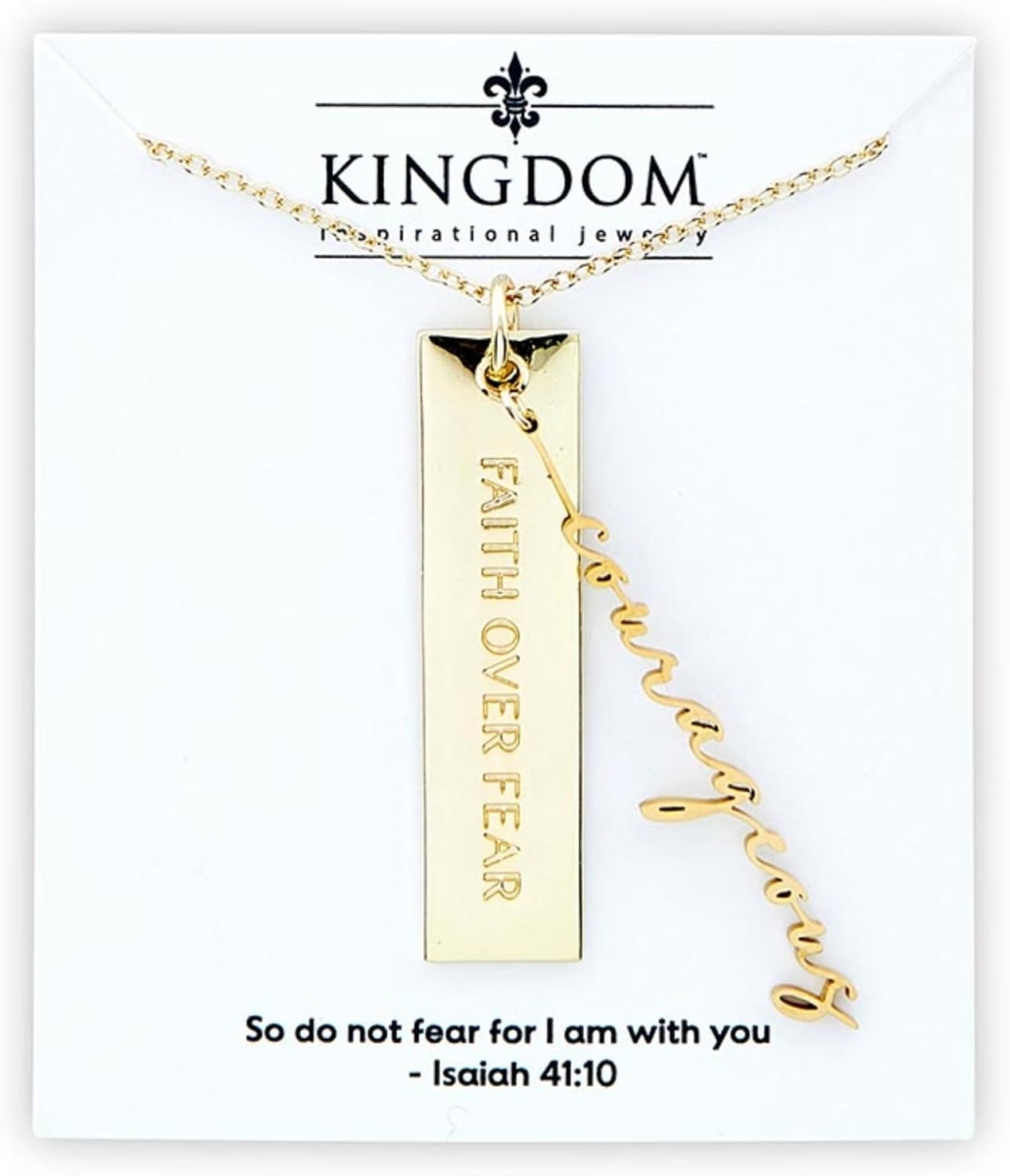 Picture of CB Gift N7503 Name Plate Pendant Necklace&#44; Courageous