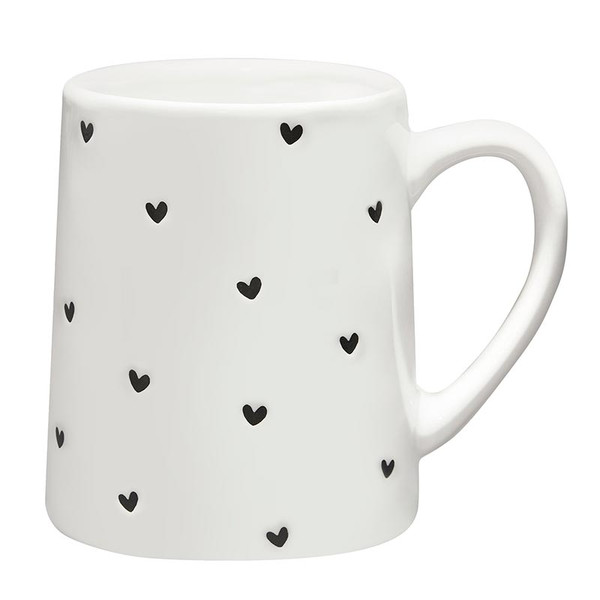 P0702 18 oz Ceramic Artisan Tapered Mug - Hearts