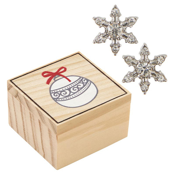 P7045 1.94 x 1.13 in. Treasure Box Earrings - Joyful