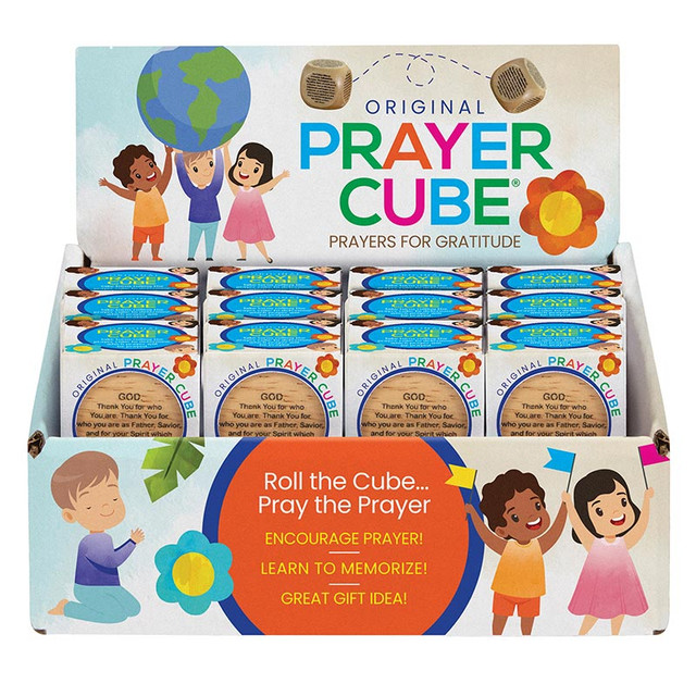 P7329 1.375 in. Square Cube Display - Prayers & Gratitude