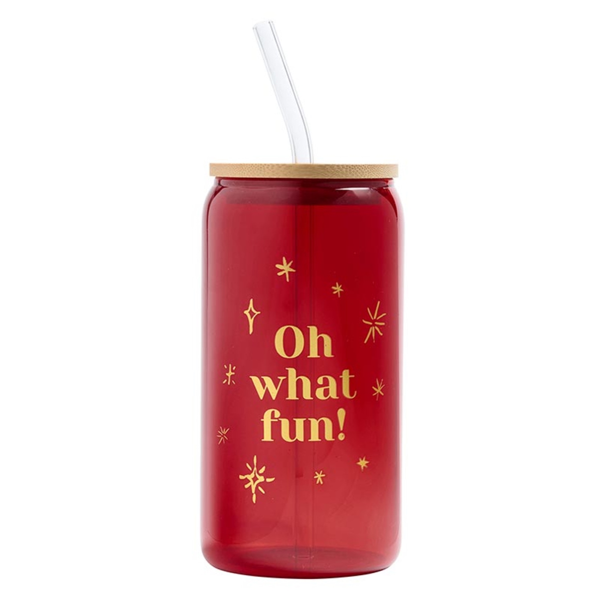 P6552 16 oz Glass Tumbler - Oh What Fun