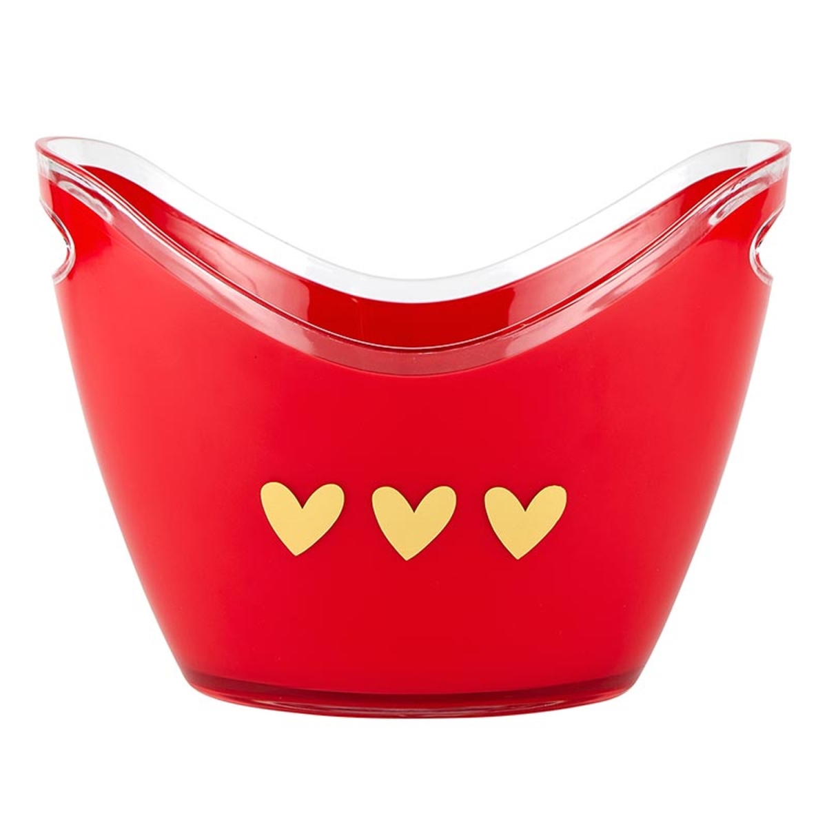 Picture of Slant P7794 Acrylic Beverage Bucket - Foil Hearts