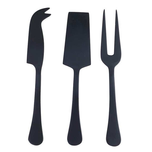Picture of Santa Barbara Design Studio P5676 5.25 x 7.75 in. Stainless Steel Cheese Knives, Matte Black