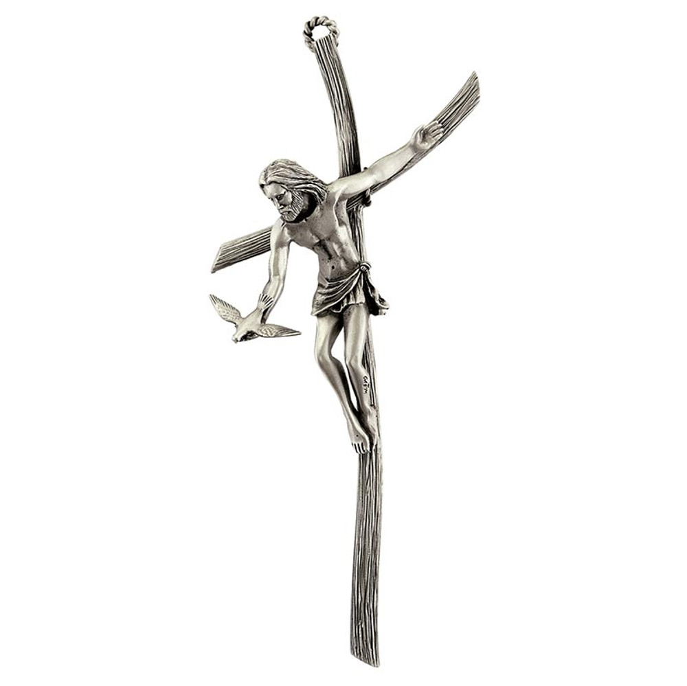JC-6093-E Gift of Spirit Wall Cross - Pewter
