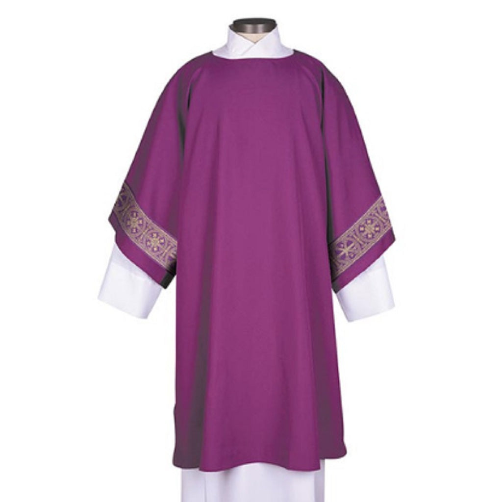 G4063PRP San Damiano Collection Purple Dalmatic with Inner Stole