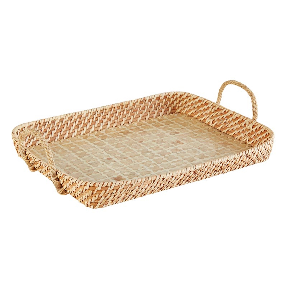 Picture of 47th & Main DMR833 16 x 13 x 1.5 in. Woven Rattan Tray&#44; Set of 2