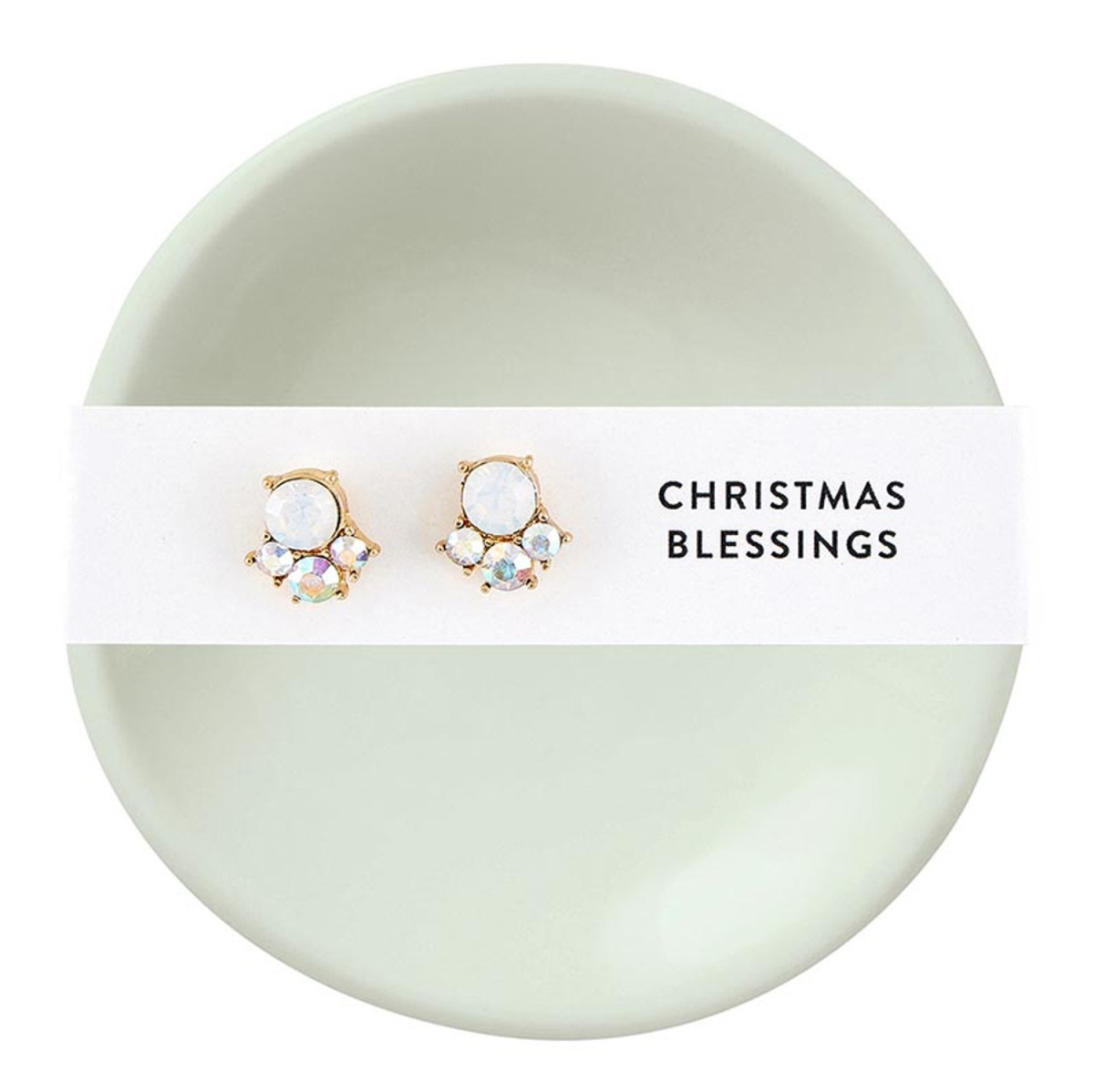 Picture of Santa Barbara Design Studio N5937 Trinket Tray Set with Stud Earring&#44; Christmas Blessings