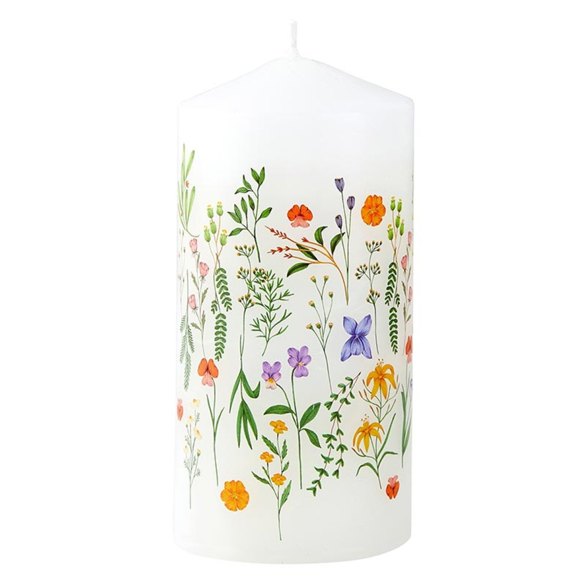 Picture of Slant 10-02812-035 Pillar Candle - Boho Flowers