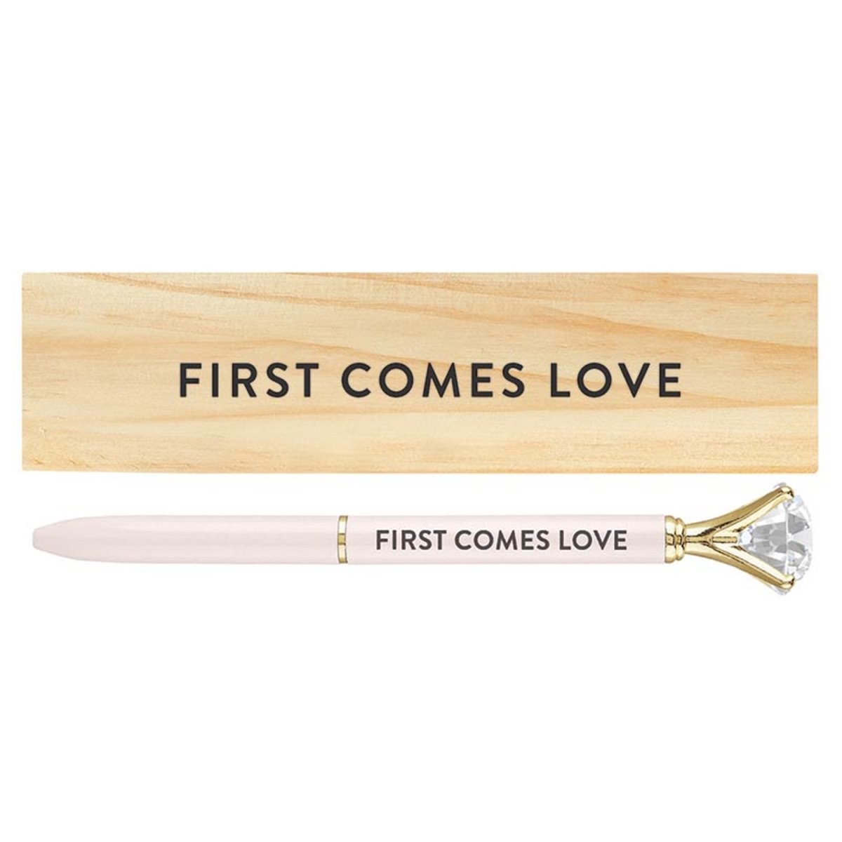 Picture of Santa Barbara Design Studio P0108 Wood Box Gem Pen - First Comes Love