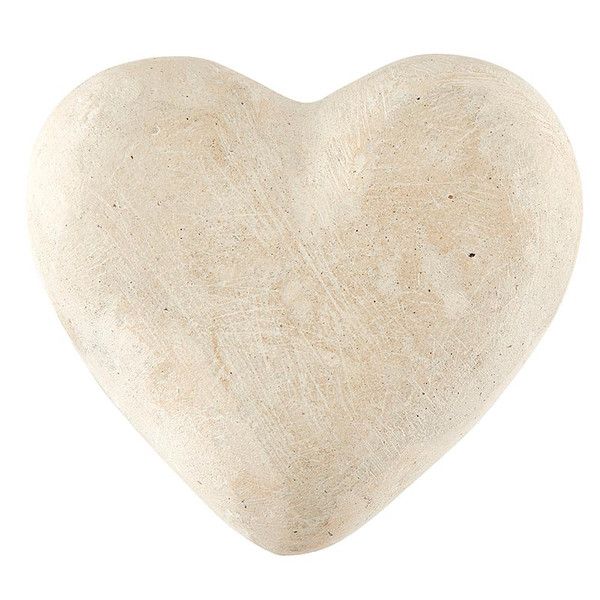P2159 2.75 x 1.5 in. Paper-Mache Heart, Natural - Large