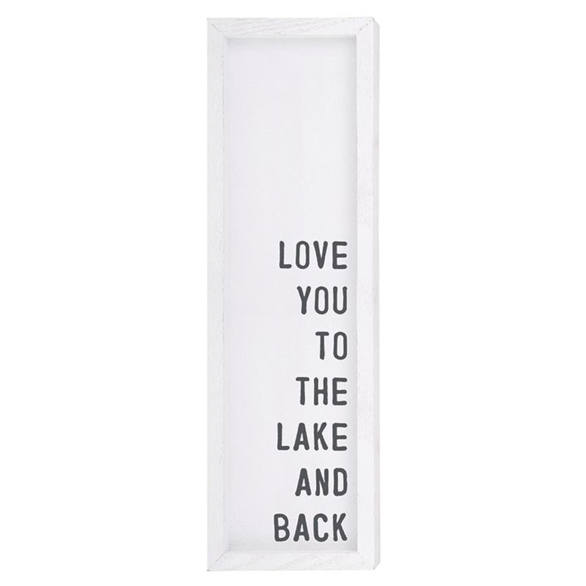 Picture of Santa Barbara Design Studio P0085 6.5 x 18 in. Face to Face Wood Wall Art&#44; Love You to the Lake & Back