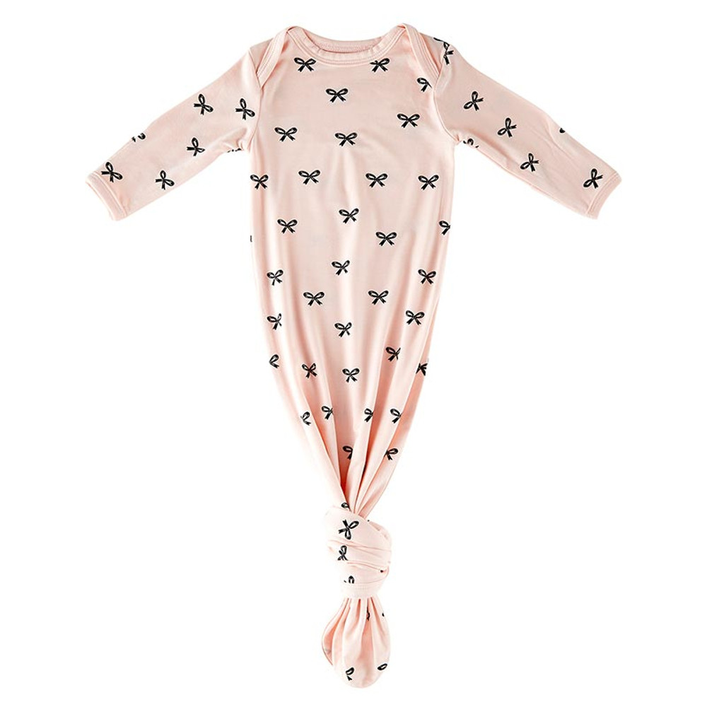 P2752 Knotted Gown, Bows - 0-3 Months