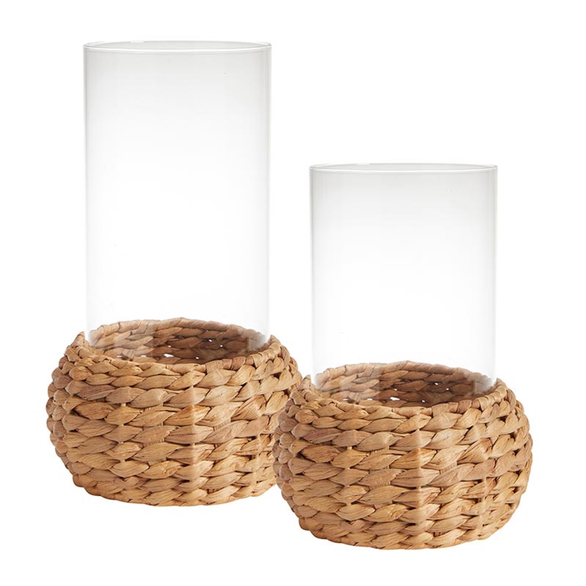 Picture of 47th & Main DMR911 Seagrass Wrapped Hurricane Candleholder&#44; Set of 2