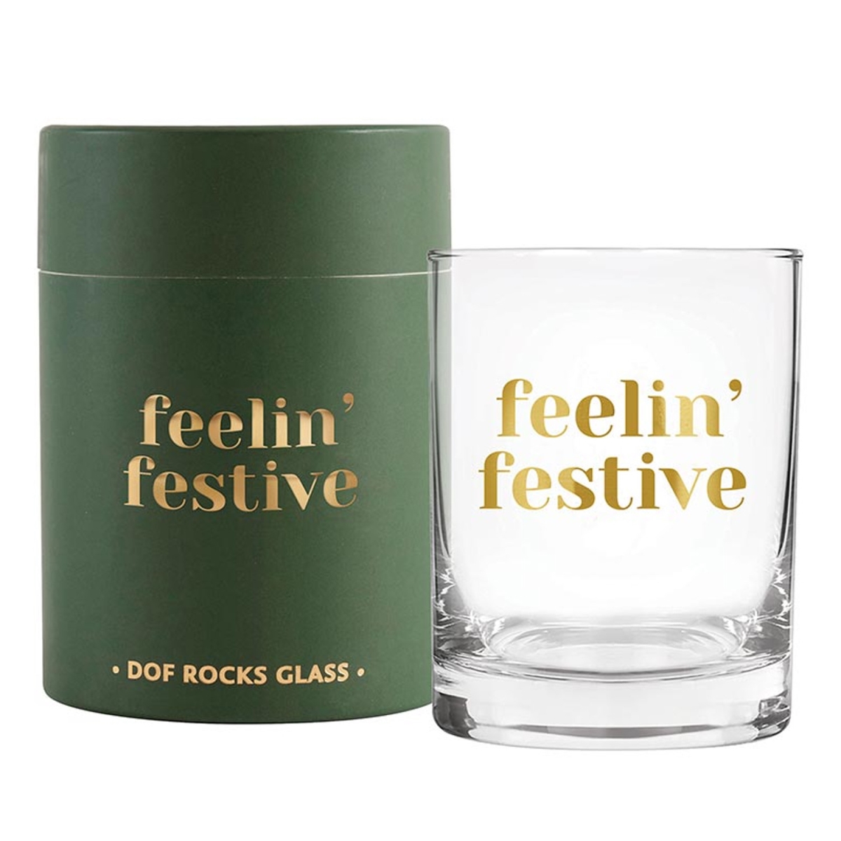P6550 DOF Rocks Glass, Feeling Festive