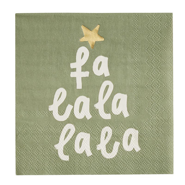 P5710 5 in. sq. Cocktail Napkins - Fa La La