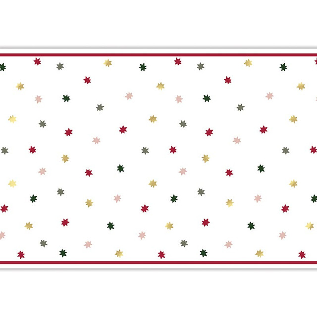 P6622 25 ft. x 18 in. Paper Table Runner - Snowflake Stars