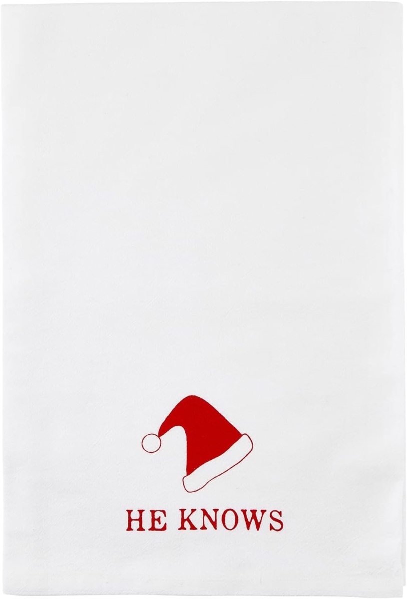 Picture of Santa Barbara Design Studio J6226 Face to Face Tea Towel&#44; He Knows - 30 x 30 in.