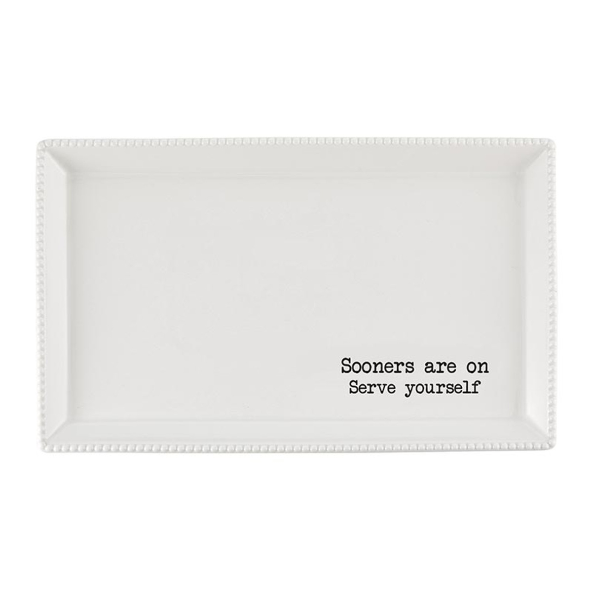Picture of 47th & Main CMR507 15 x 9 x 1 in. Sooners Serving Platter