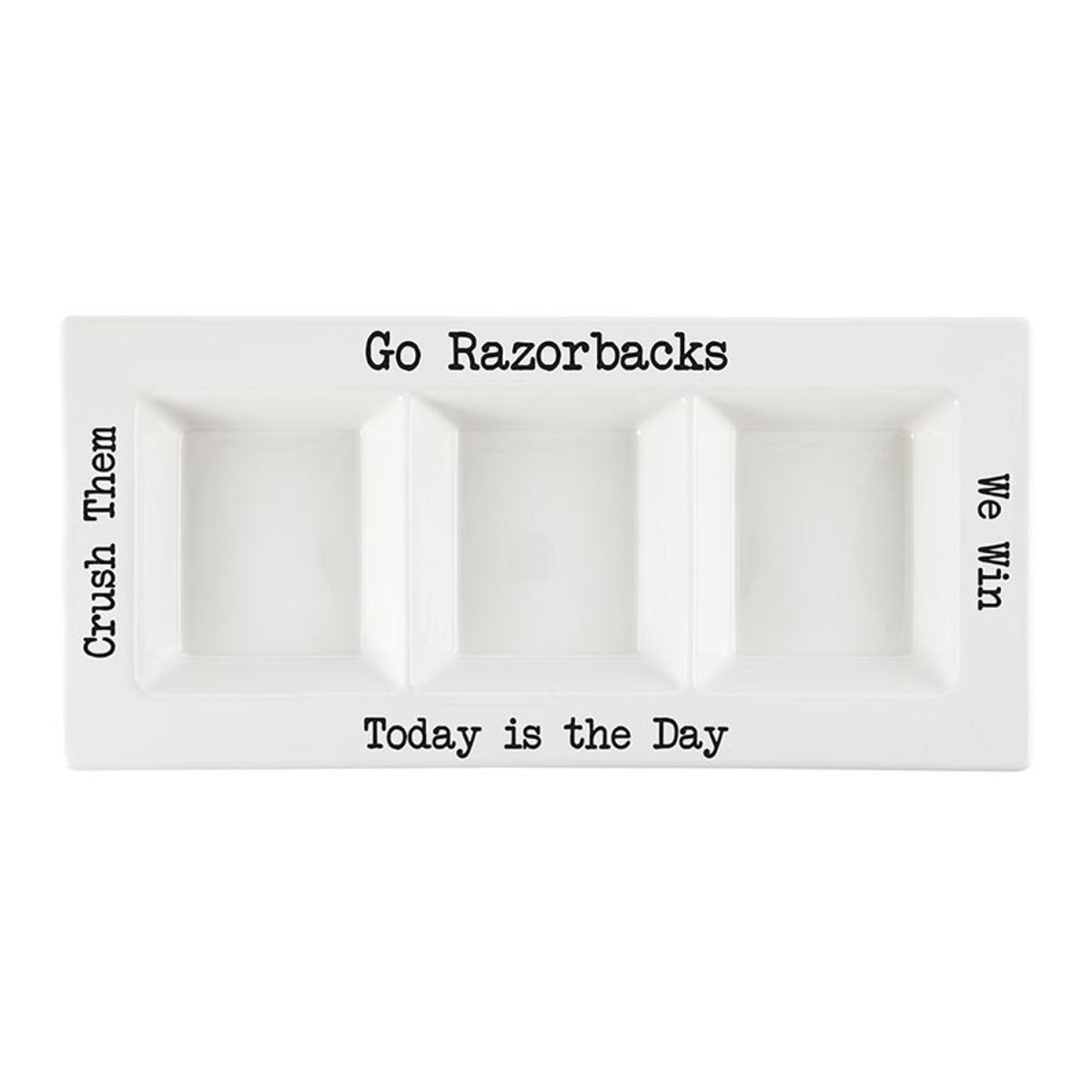 Picture of 47th & Main CMR535 14.75 x 7 x 1.5 in. Razorbacks Condiment Platters