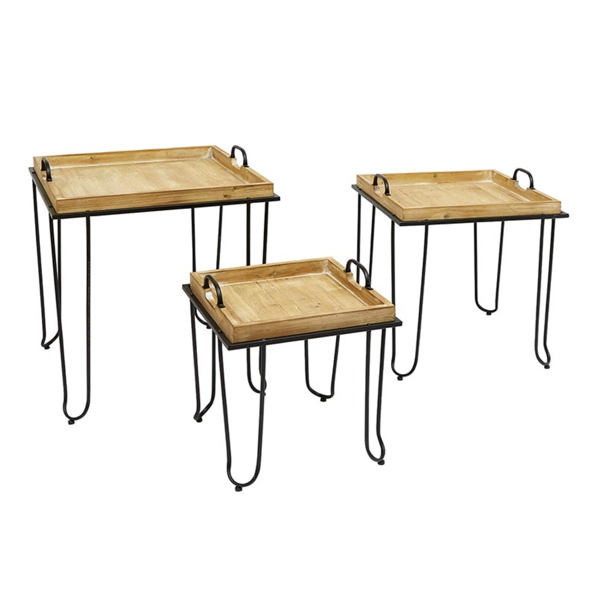 Picture of 47th & Main CMR902 Square Tray Nested Tables&#44; Set of 3