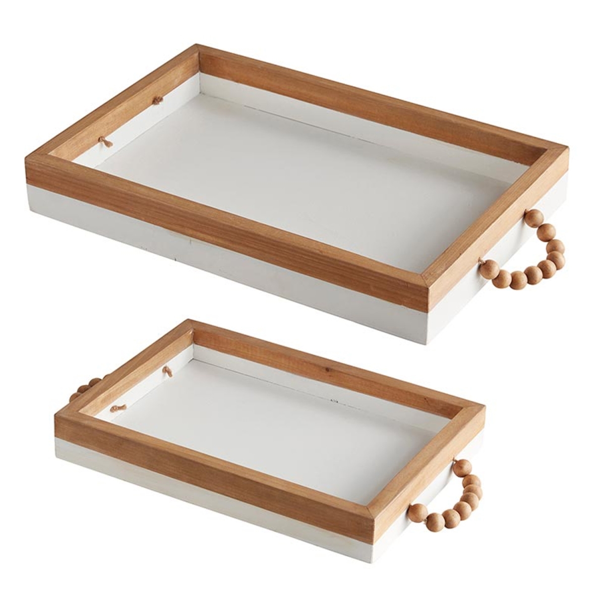 Picture of 47th & Main CMR922 Rectangle Beaded Trays&#44; Set of 2