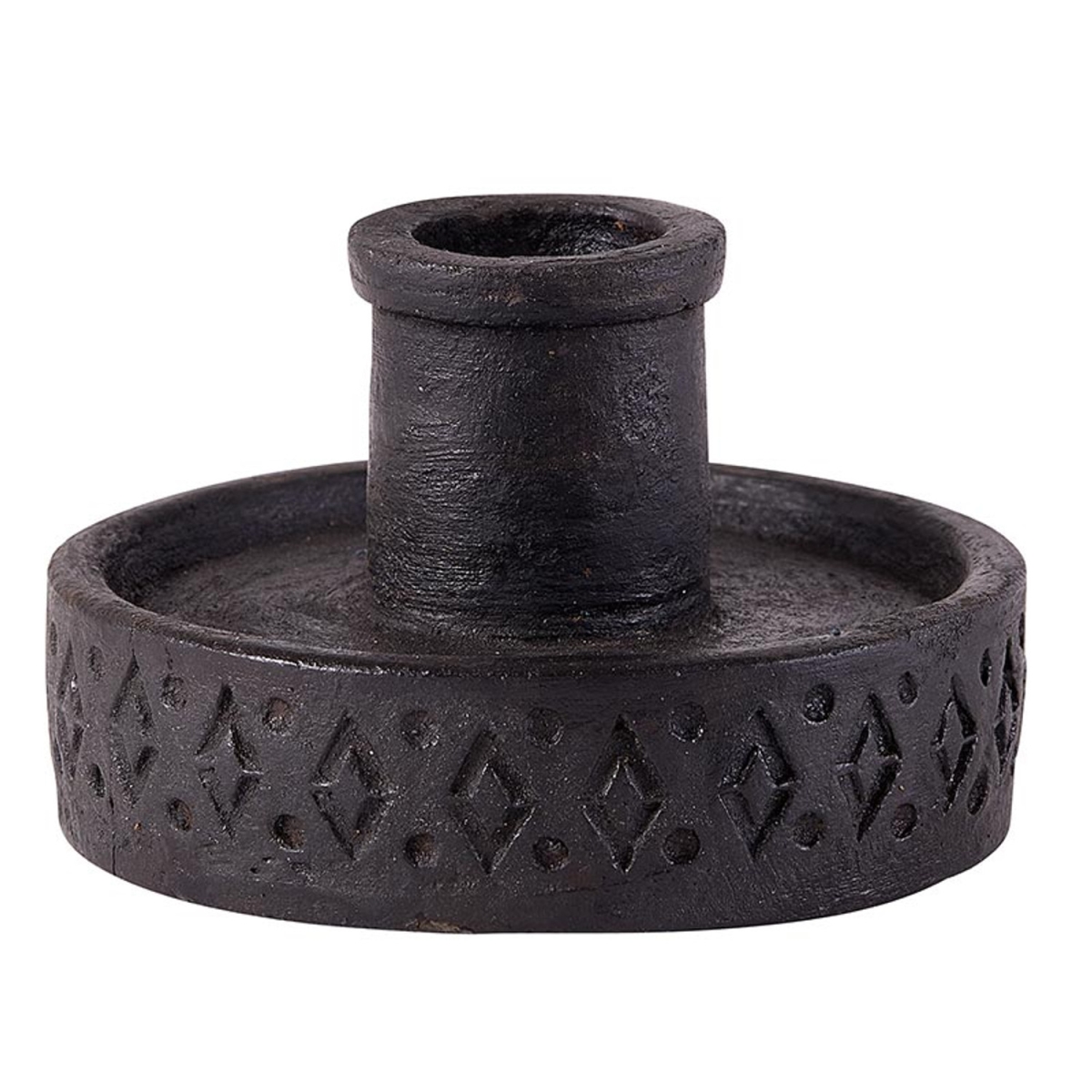 Picture of 47th & Main DMR342 4 x 2.6 in. Black Puck Candleholder