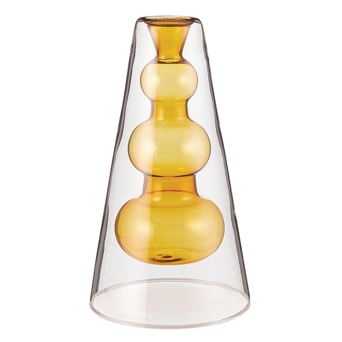 Picture of 47th & Main DMR458 4 x 7 in. Yellow Glass Candleholder