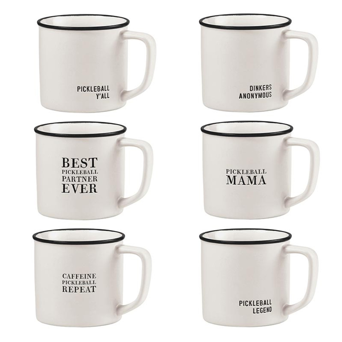 Picture of Santa Barbara Design Studio N0514 16 oz Pack Smart Pickle Ball Coffee Mugs - 12 Piece