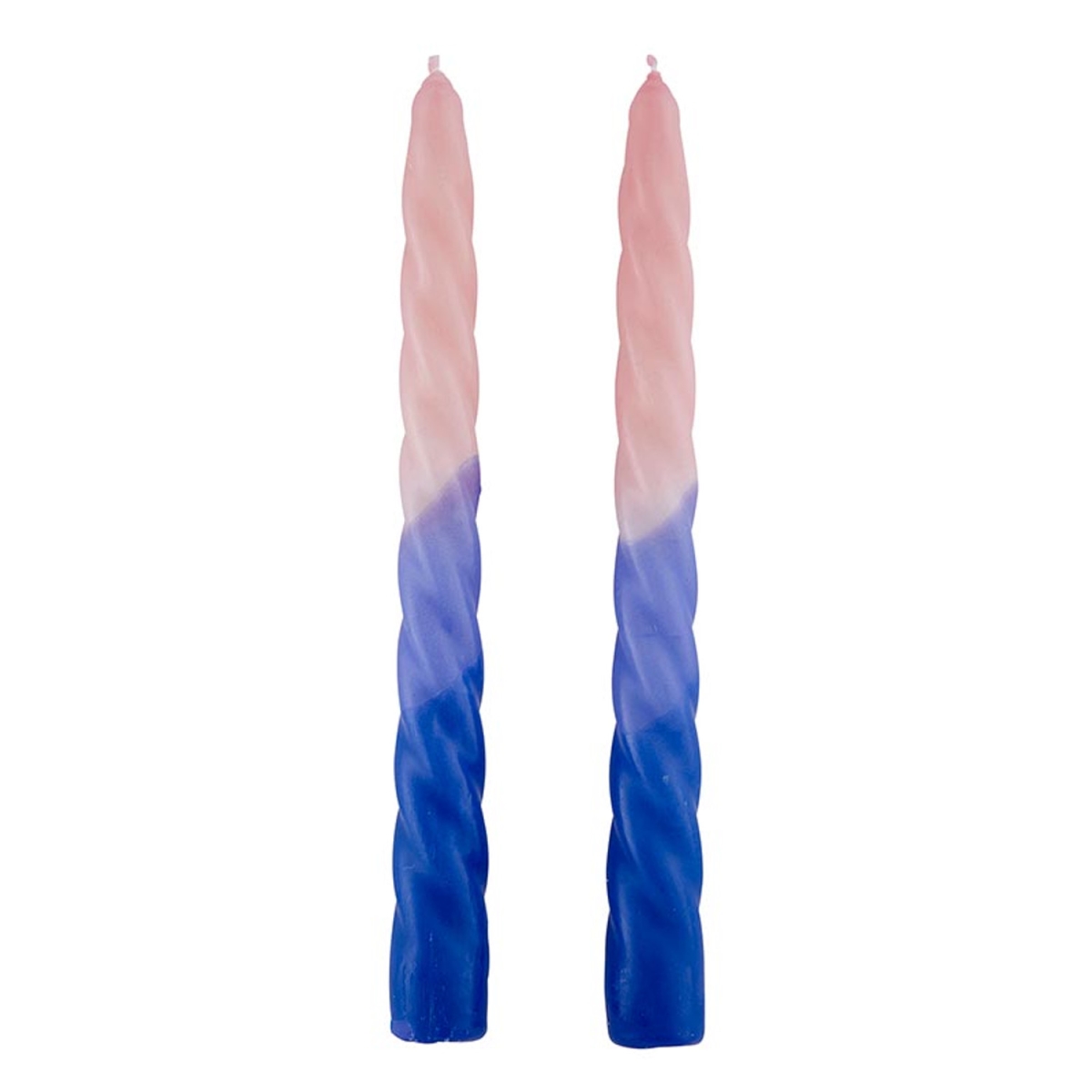 Picture of Slant 10-02812-019 Tapered Candle - Pink & Blue Birthday - Set of 2