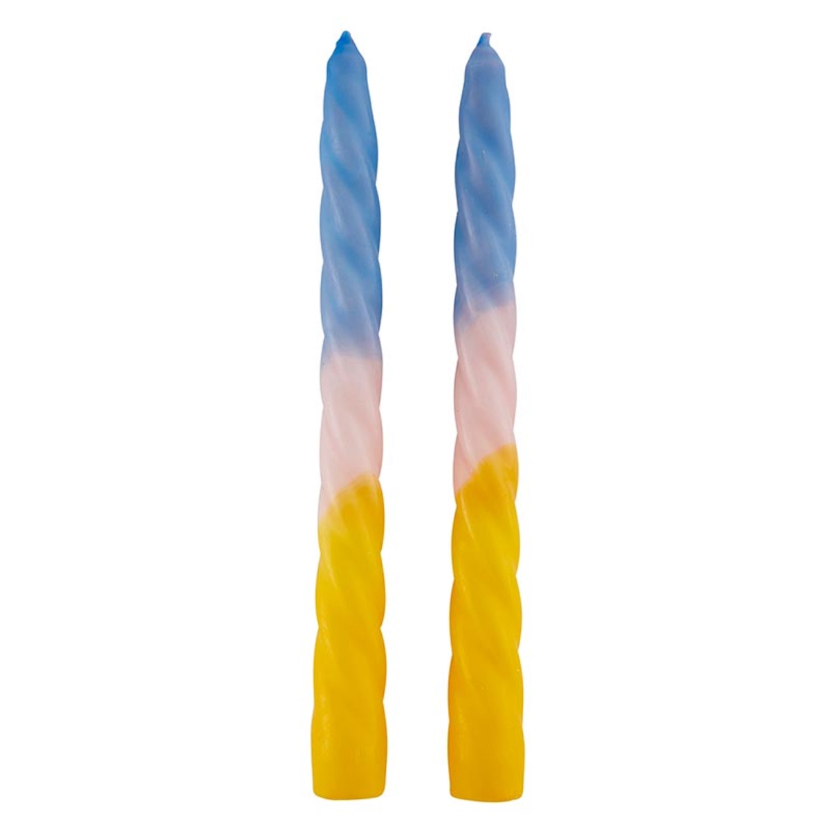 Picture of Slant 10-02812-020 Tapered Candle - Multi Color Birthday - Set of 2
