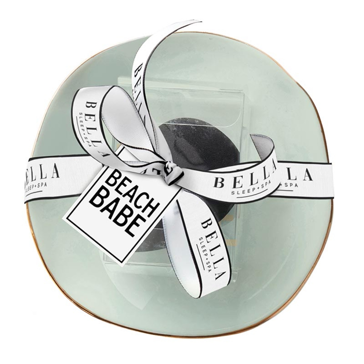 Picture of Bella Apparel N2646 Ceramic Tray with Makeup Blender Sponge&#44; Beach Babe