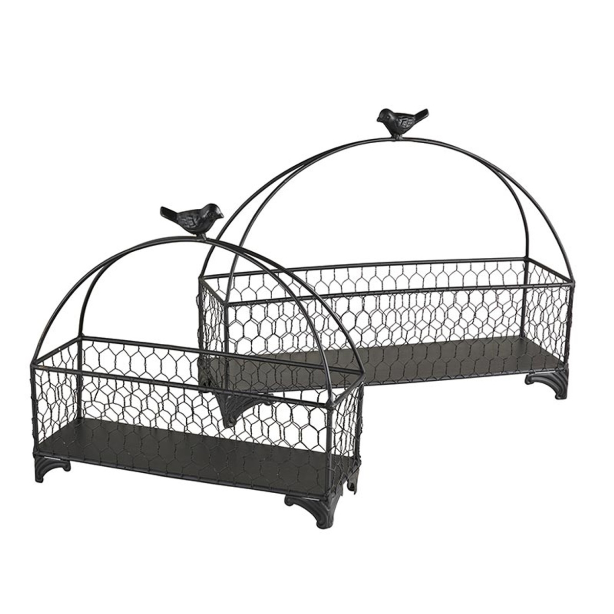 Picture of 47th & Main DMR595 Iron Bird Baskets&#44; Set of 2