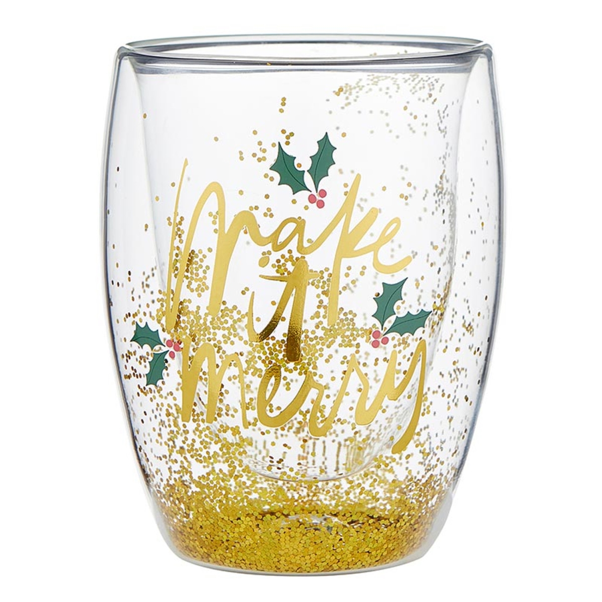 10-04859-698 10 oz Double-Wall Stemless Wine Glass - Make It Merry