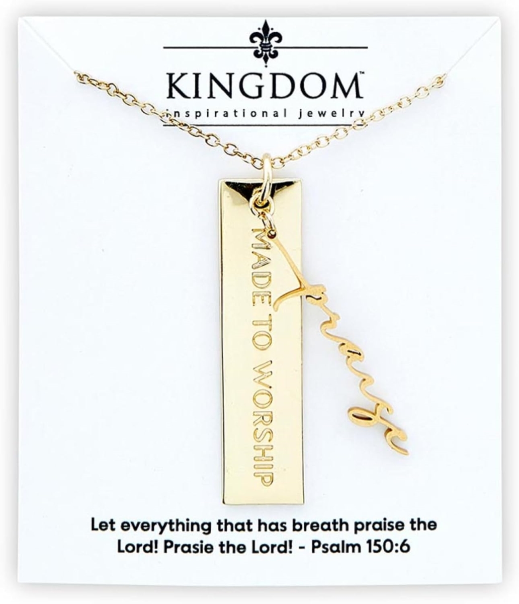 Picture of CB Gift N7501 Name Plate Pendant Necklace&#44; Praise