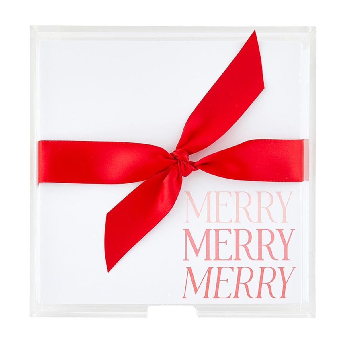 10-05580-752 Square Notepad with Tray - Merry Merry Merry