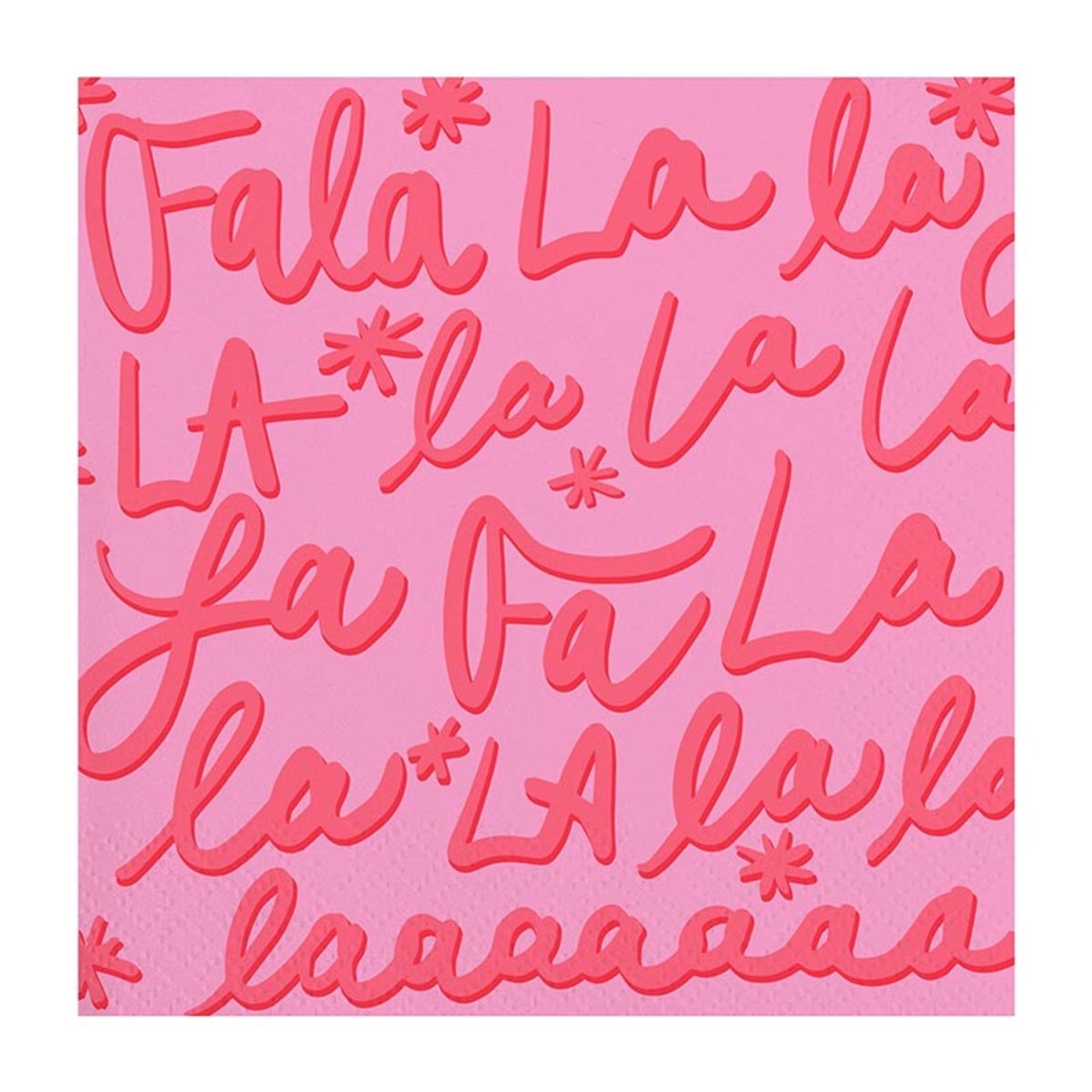 10-05580-727 Non Foil Beverage Napkins - FaLaLa - 20 Count