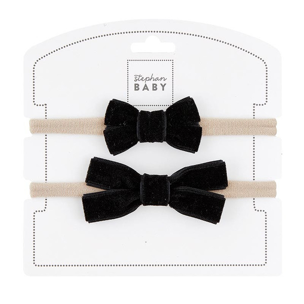 N6623 Headband Set - Fancy Black Bow - One Size