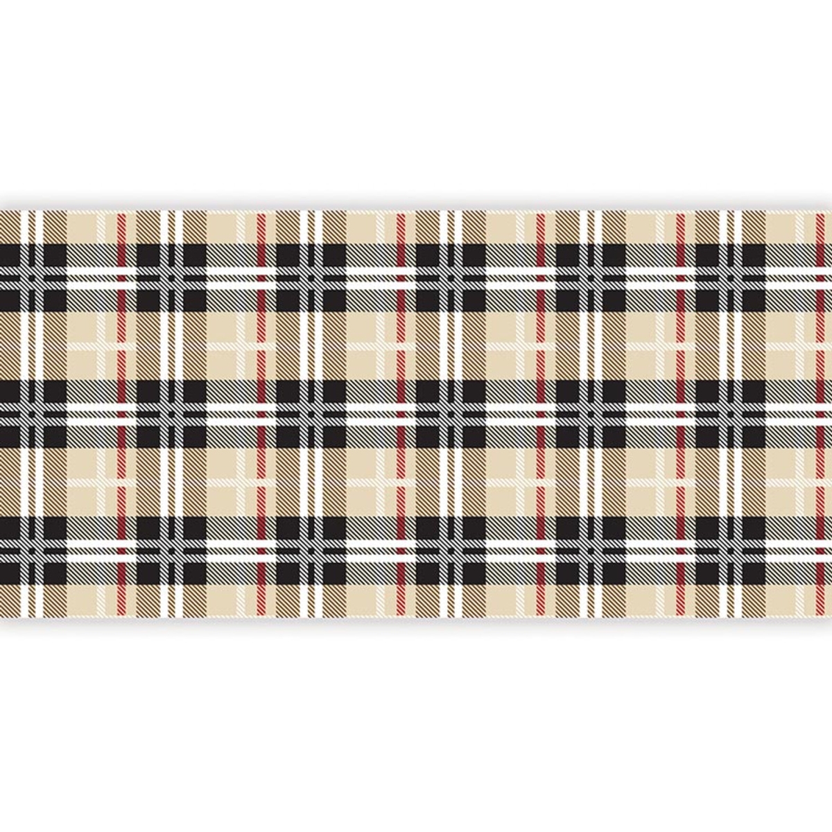 Picture of Santa Barbara Design Studio N5962 25 ft. Paper Table Runner&#44; Brown Plaid