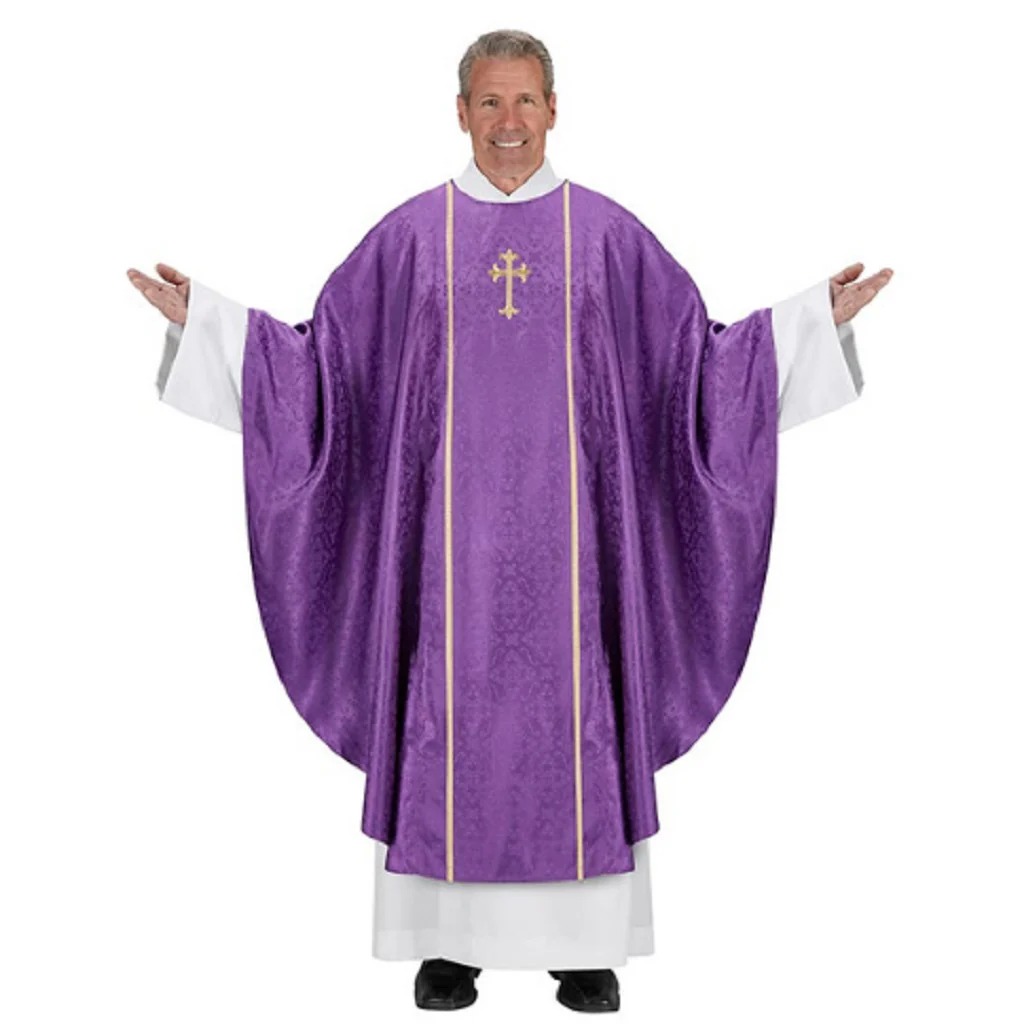 Picture of RJ Toomey N7317PRP Marseille Collection Chasuble with Inner Stole - Purple