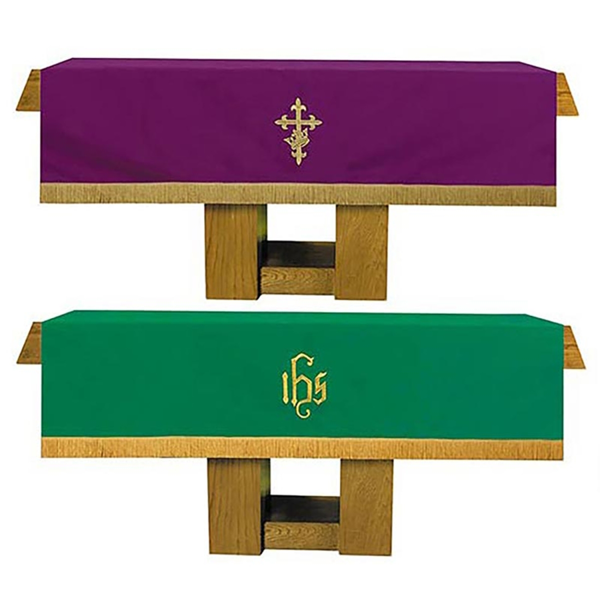 N7974 72 x 52 in. Reversible Purple & Green Altar Frontal